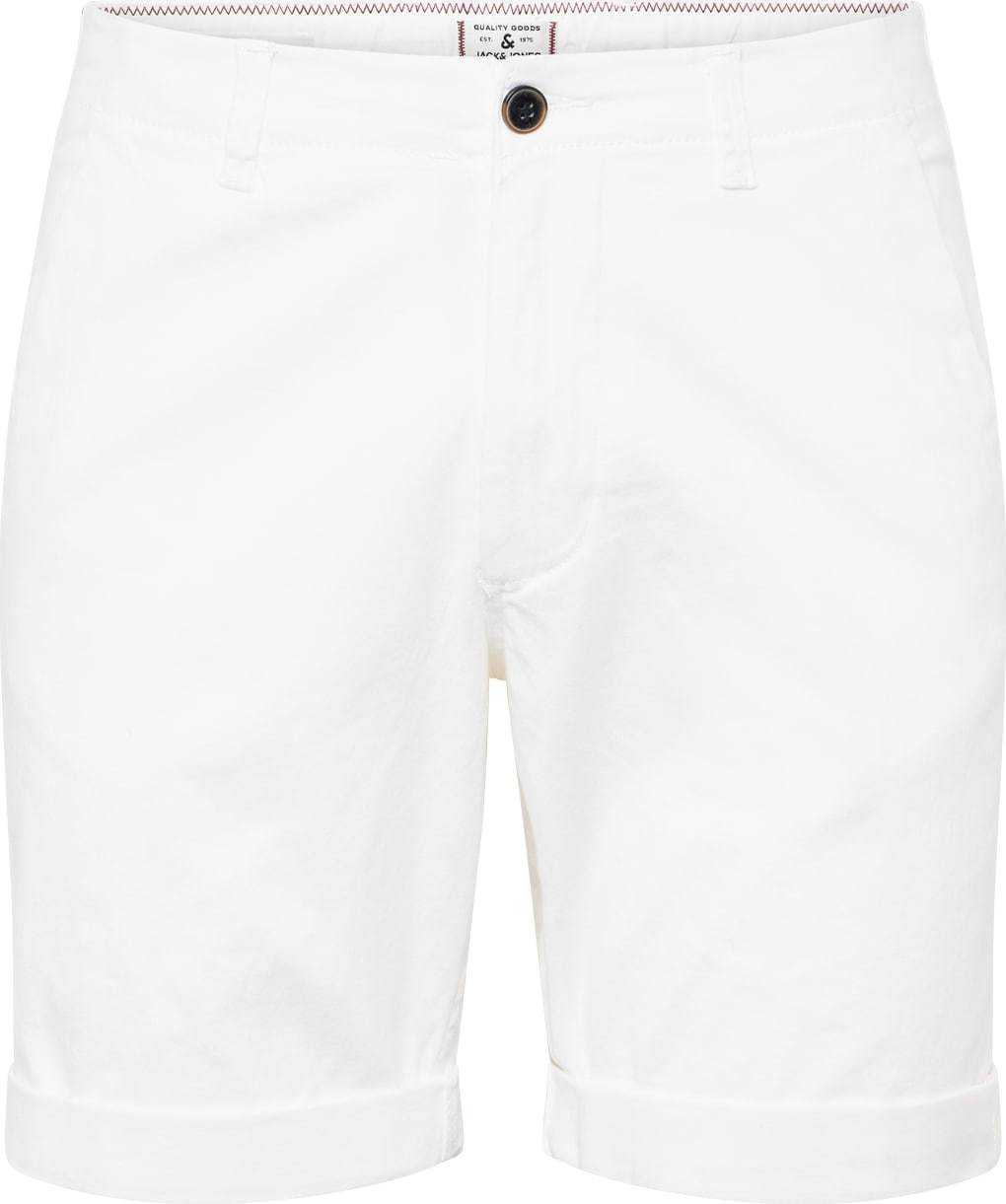 JACK & JONES Chino kalhoty 'DAVE' bílá