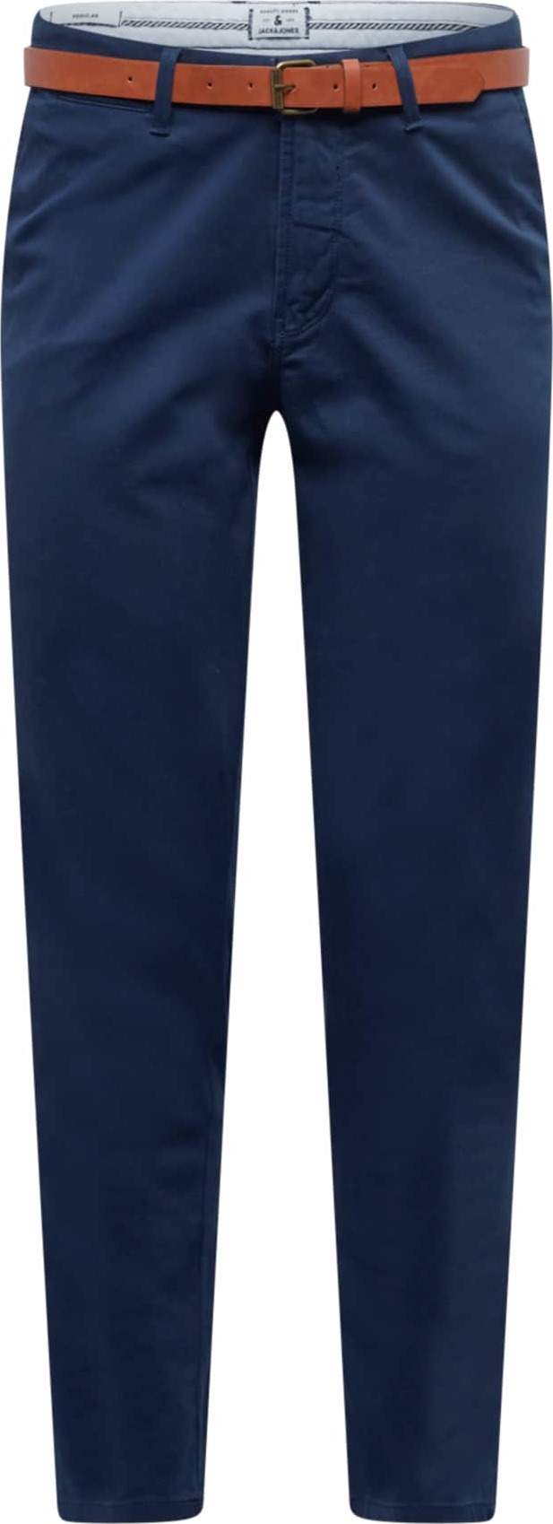 JACK & JONES Chino kalhoty 'PARKER' námořnická modř / koňaková