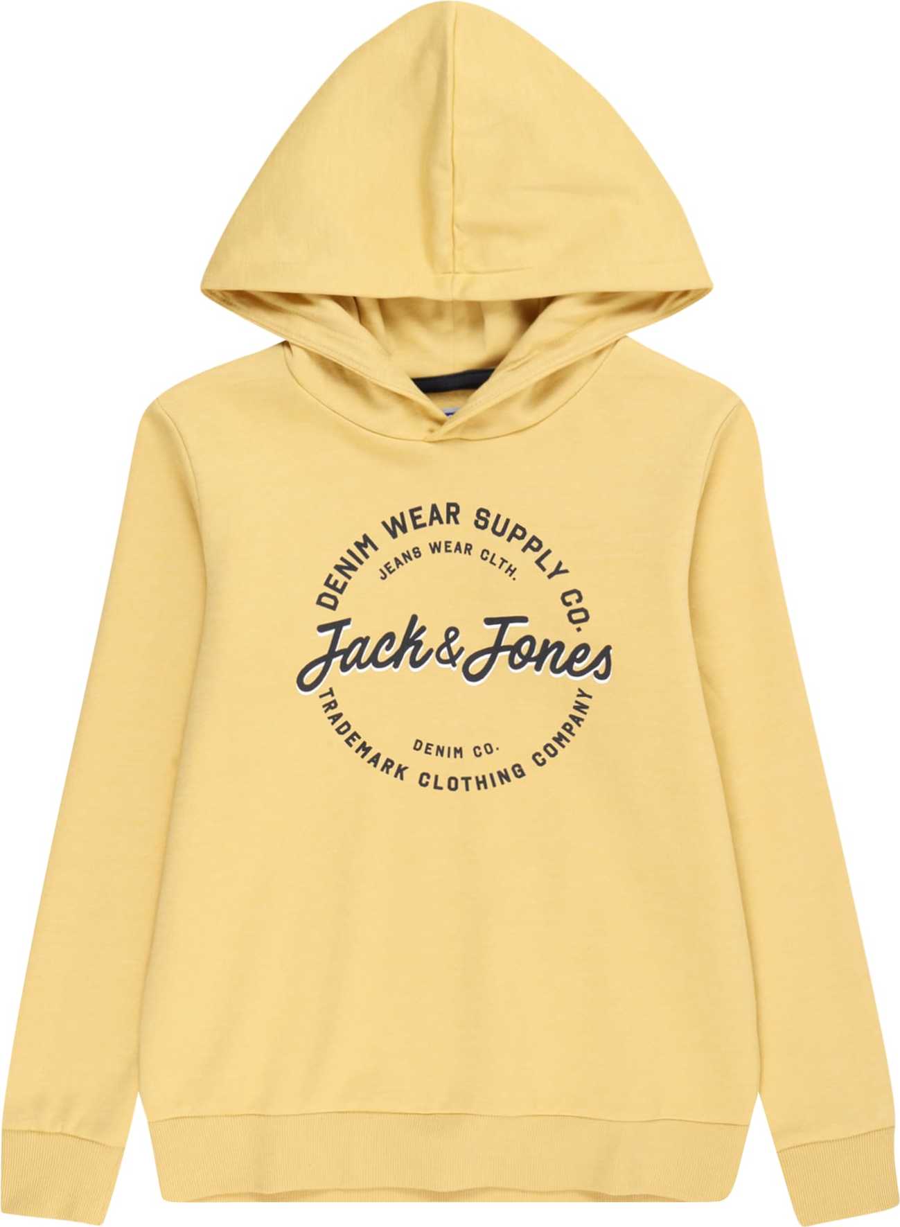 Jack & Jones Junior Mikina 'Andy' námořnická modř / žlutá / bílá