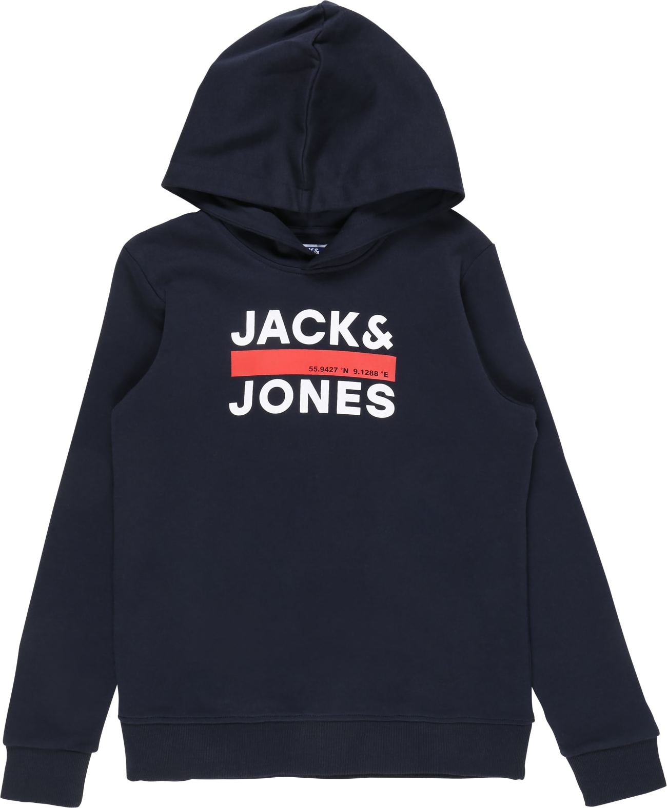 Jack & Jones Junior Mikina 'DAN' námořnická modř / červená / bílá