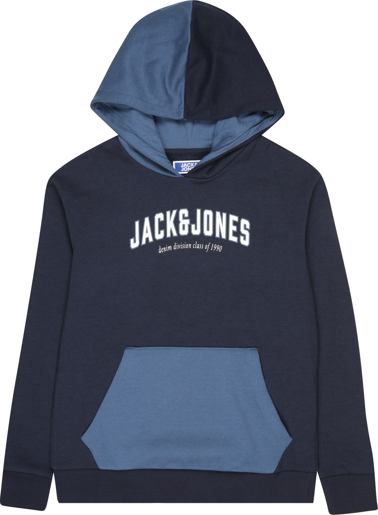 Jack & Jones Junior Mikina 'Division' námořnická modř / kouřově modrá / bílá