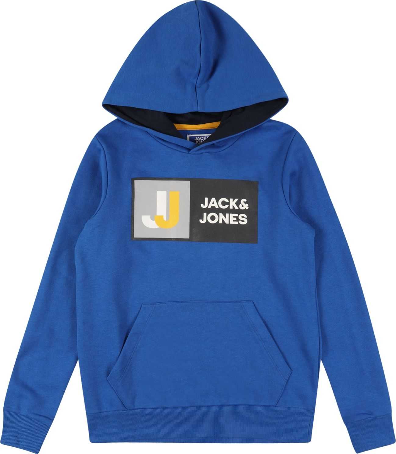 Jack & Jones Junior Mikina indigo / mandarinkoná / černá / bílá