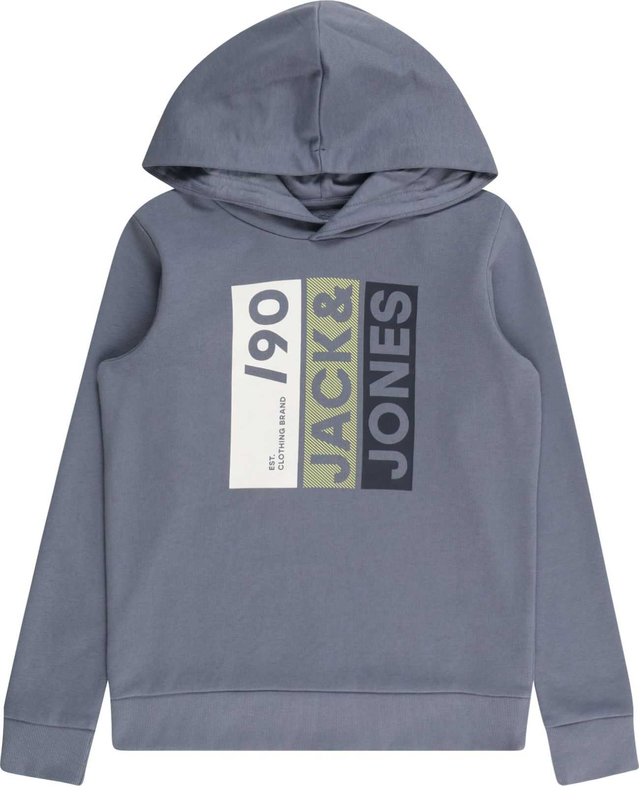 Jack & Jones Junior Mikina kouřově modrá / khaki / offwhite