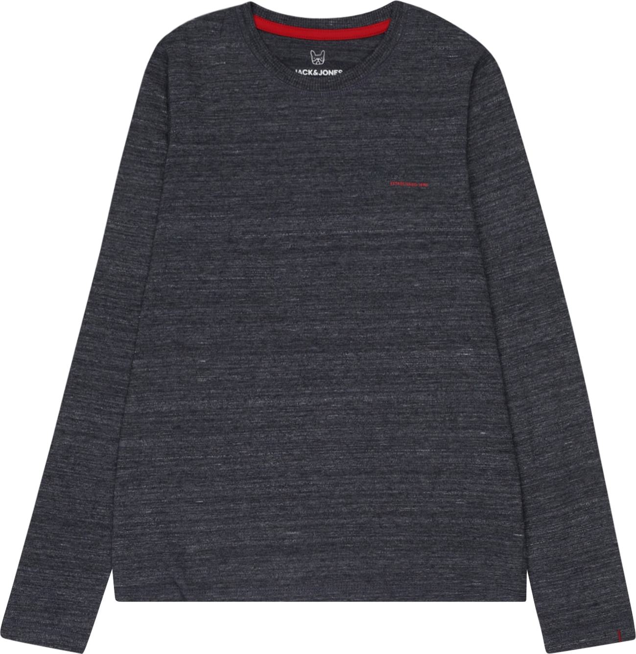 Jack & Jones Junior Tričko 'Berg' modrý melír / ohnivá červená