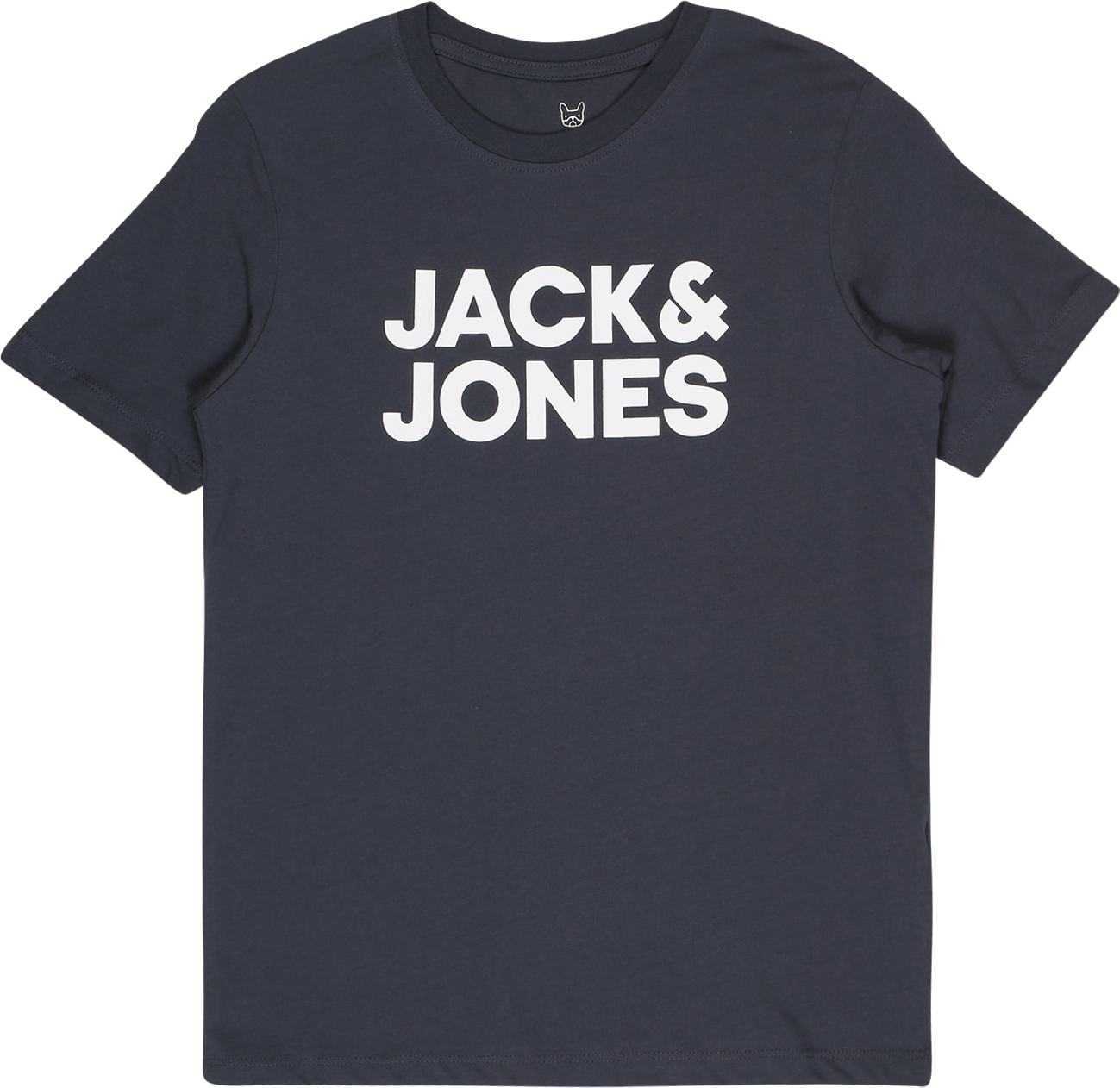 Jack & Jones Junior Tričko námořnická modř / bílá