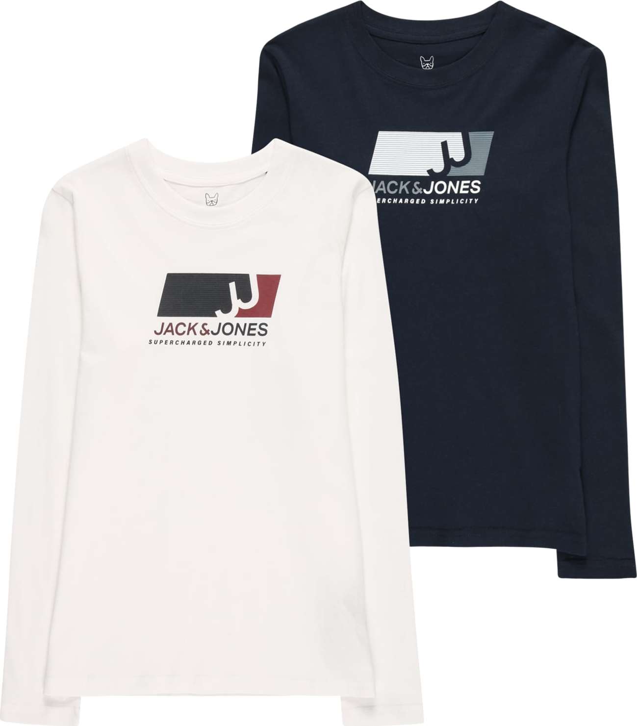 Jack & Jones Junior Tričko námořnická modř / pastelově zelená / tmavě červená / bílá