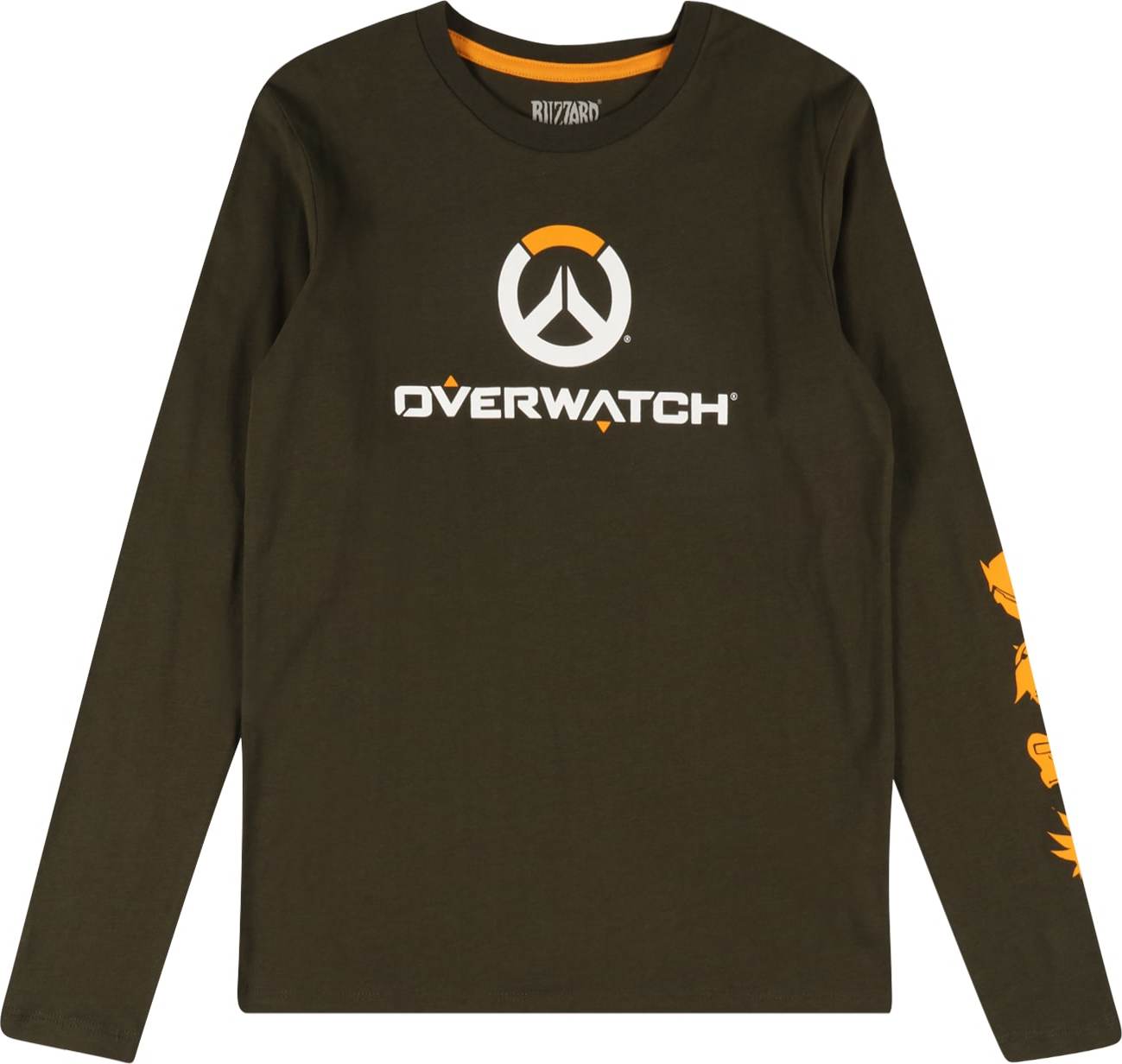 Jack & Jones Junior Tričko 'OVERWATCH' jedle / oranžová / bílá