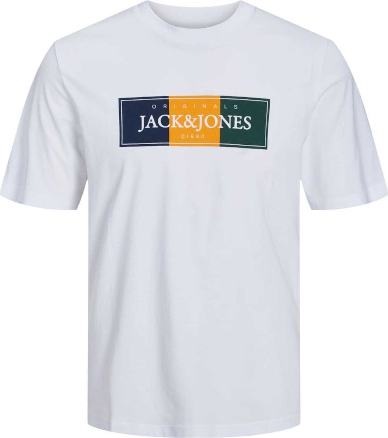 Jack & Jones Junior Tričko žlutá / černá / bílá