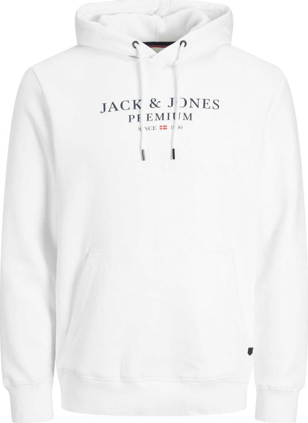 JACK & JONES Mikina 'Archie' červená / černá / bílá