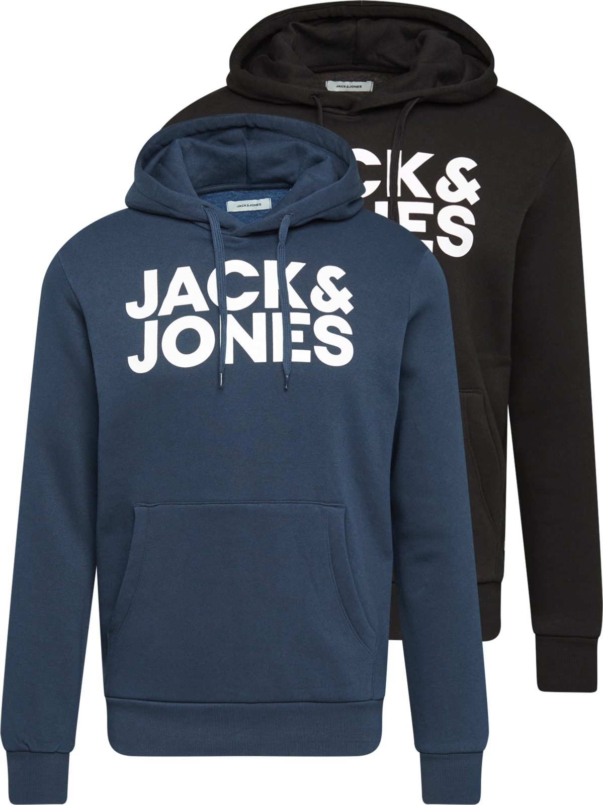 JACK & JONES Mikina marine modrá / černá / bílá