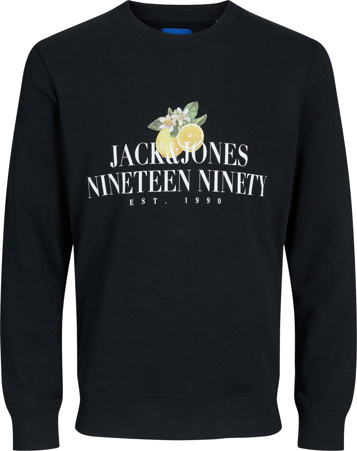 JACK & JONES Mikina 'Flores' žlutá / zelená / černá / bílá