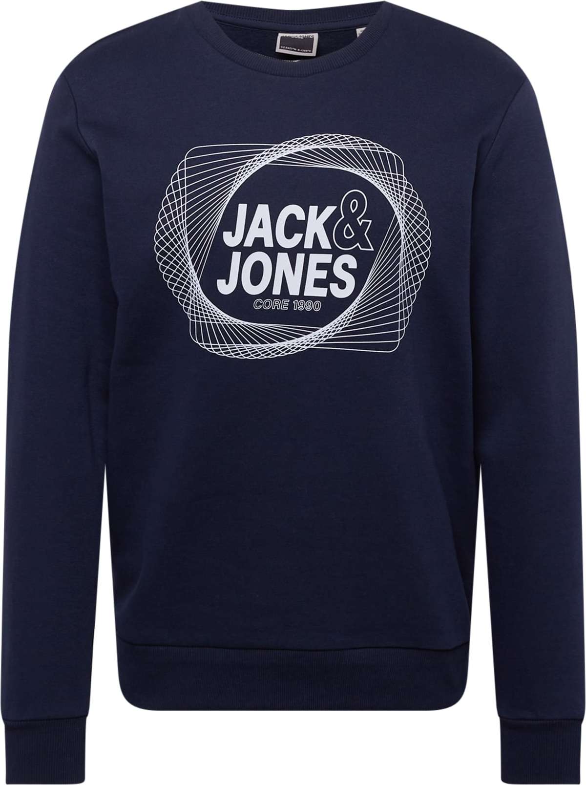 JACK & JONES Mikina 'LUCA' námořnická modř / bílá