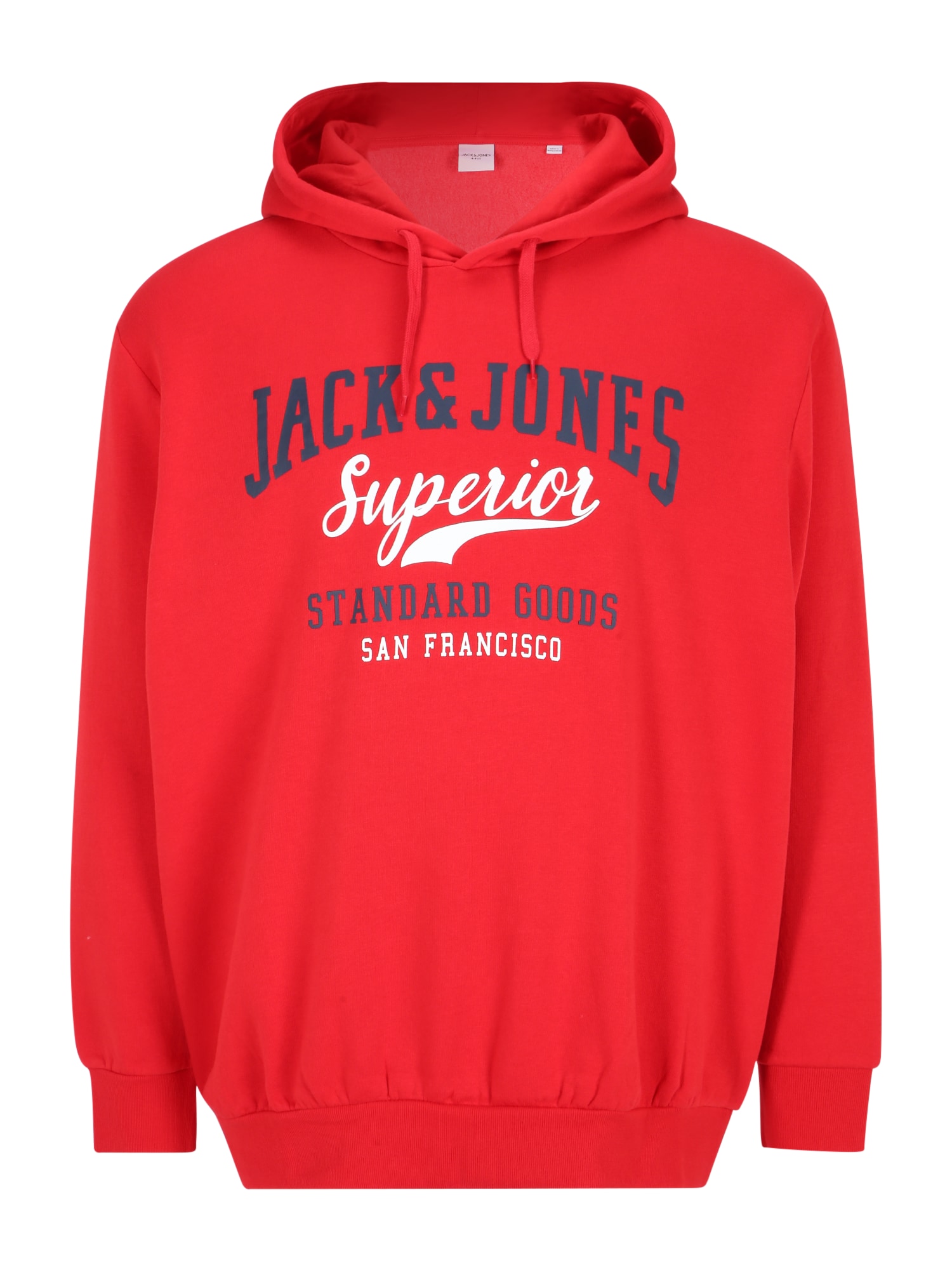 Jack & Jones Plus Mikina marine modrá / červená / bílá