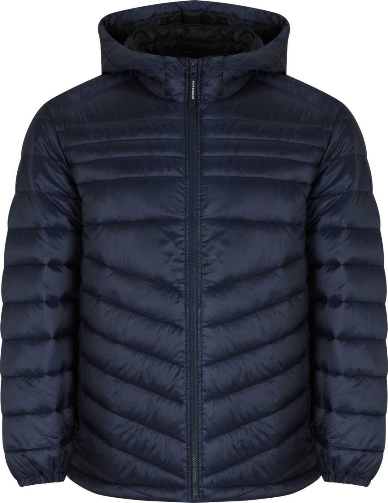 Jack & Jones Plus Přechodná bunda marine modrá / bílá