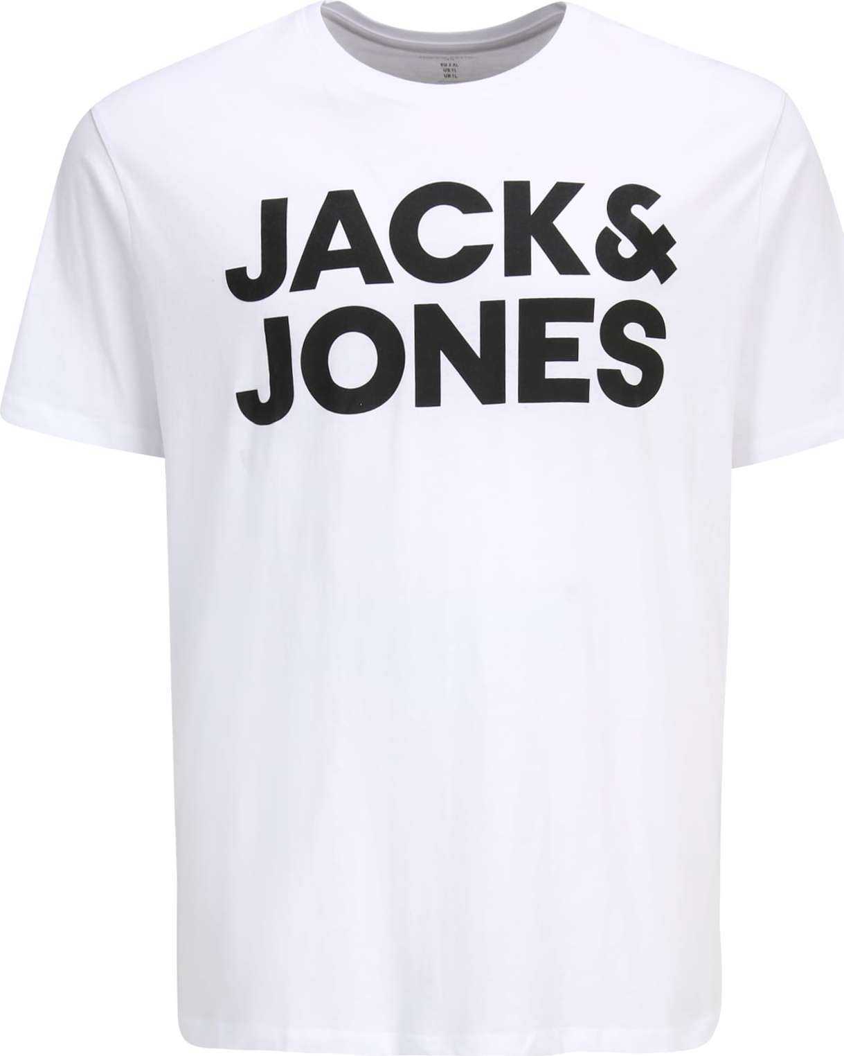 Jack & Jones Plus Tričko černá / bílá