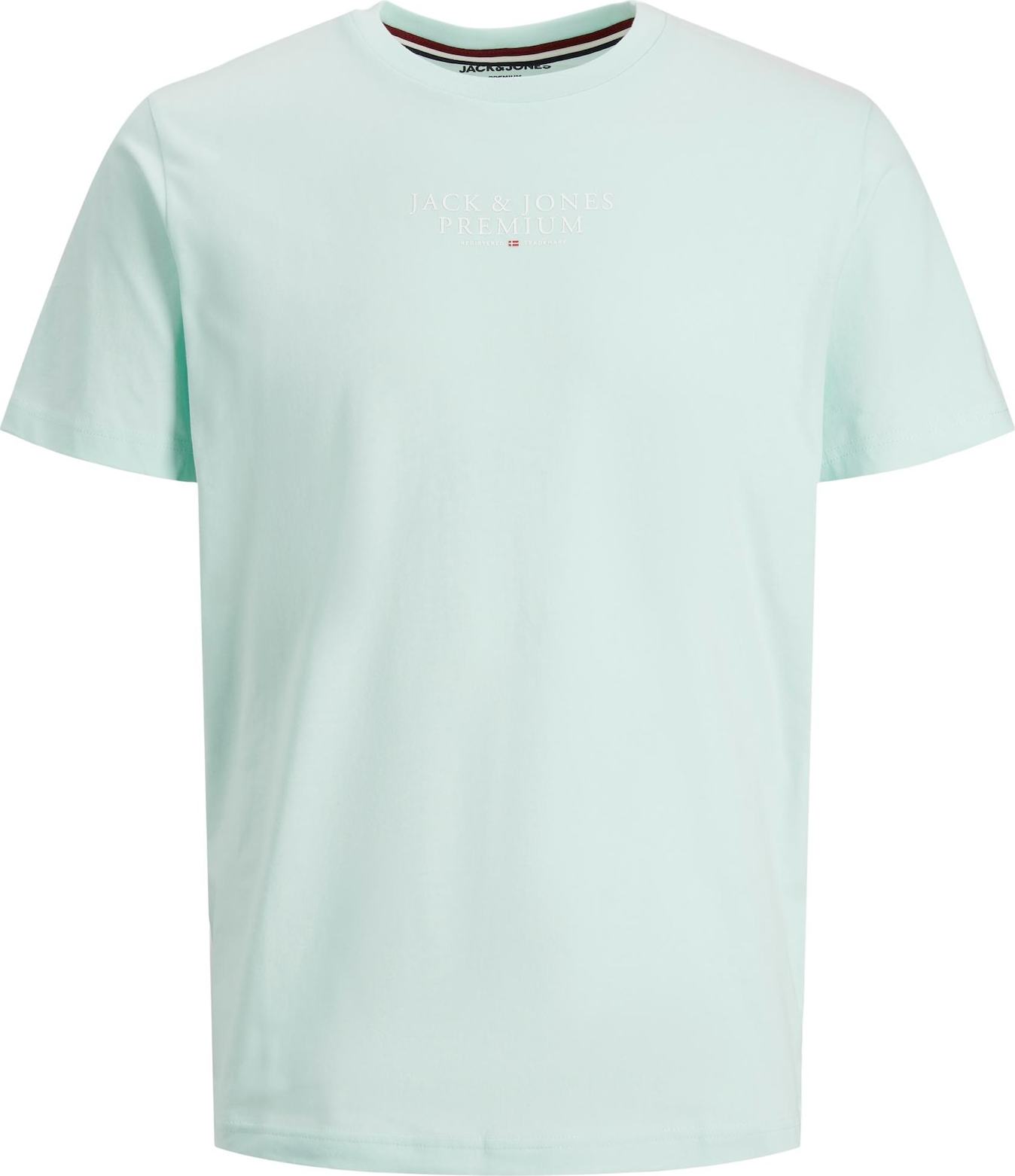 JACK & JONES Tričko 'ARCHIE' aqua modrá / červená / bílá