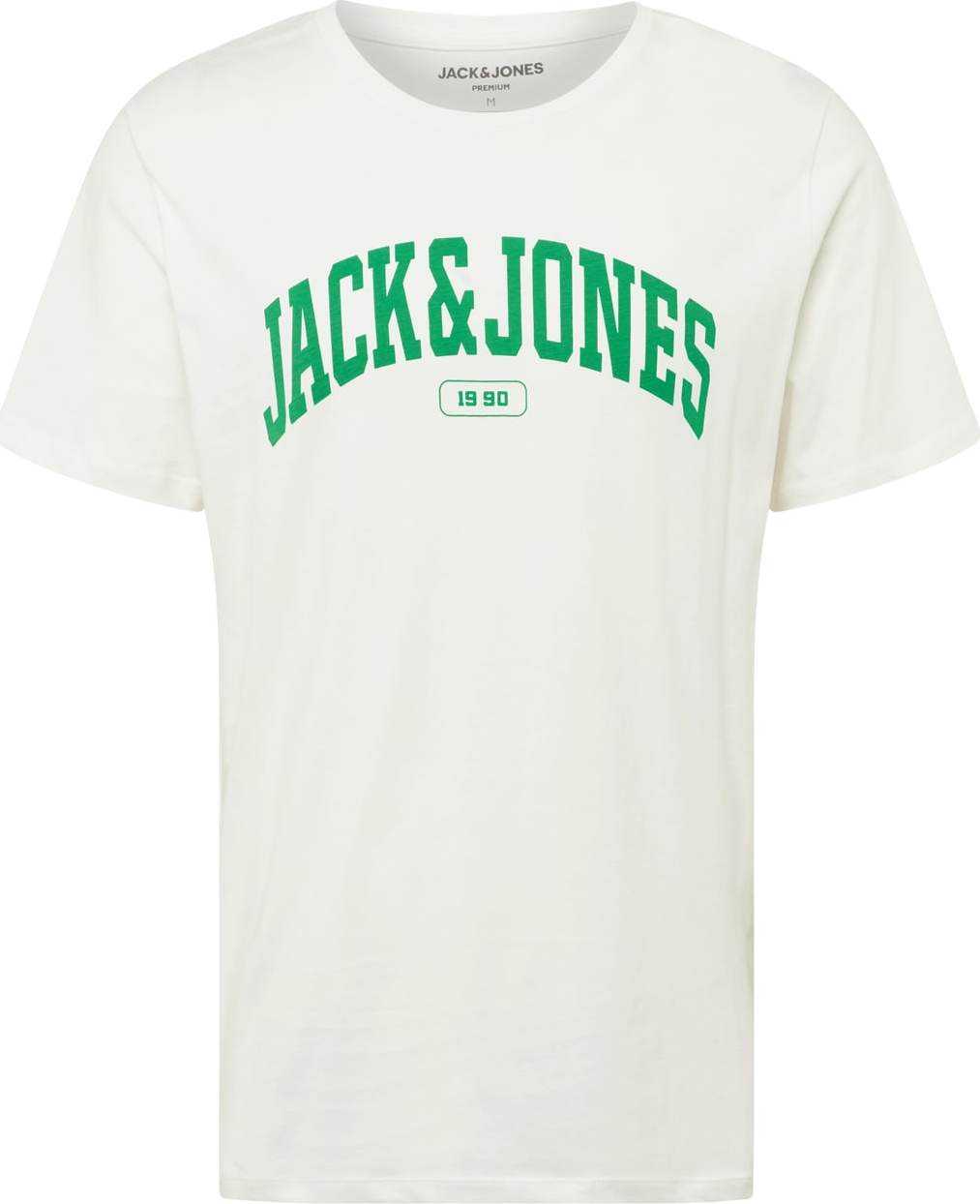 JACK & JONES Tričko 'BLUBOOSTER' zelená / bílá