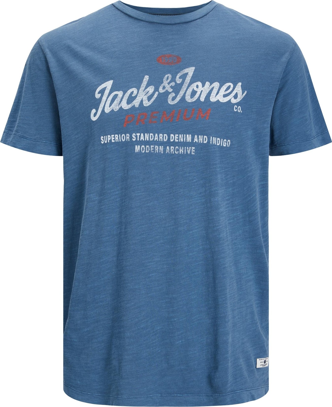 JACK & JONES Tričko 'CARLYLE' tmavě modrá / červená / bílá