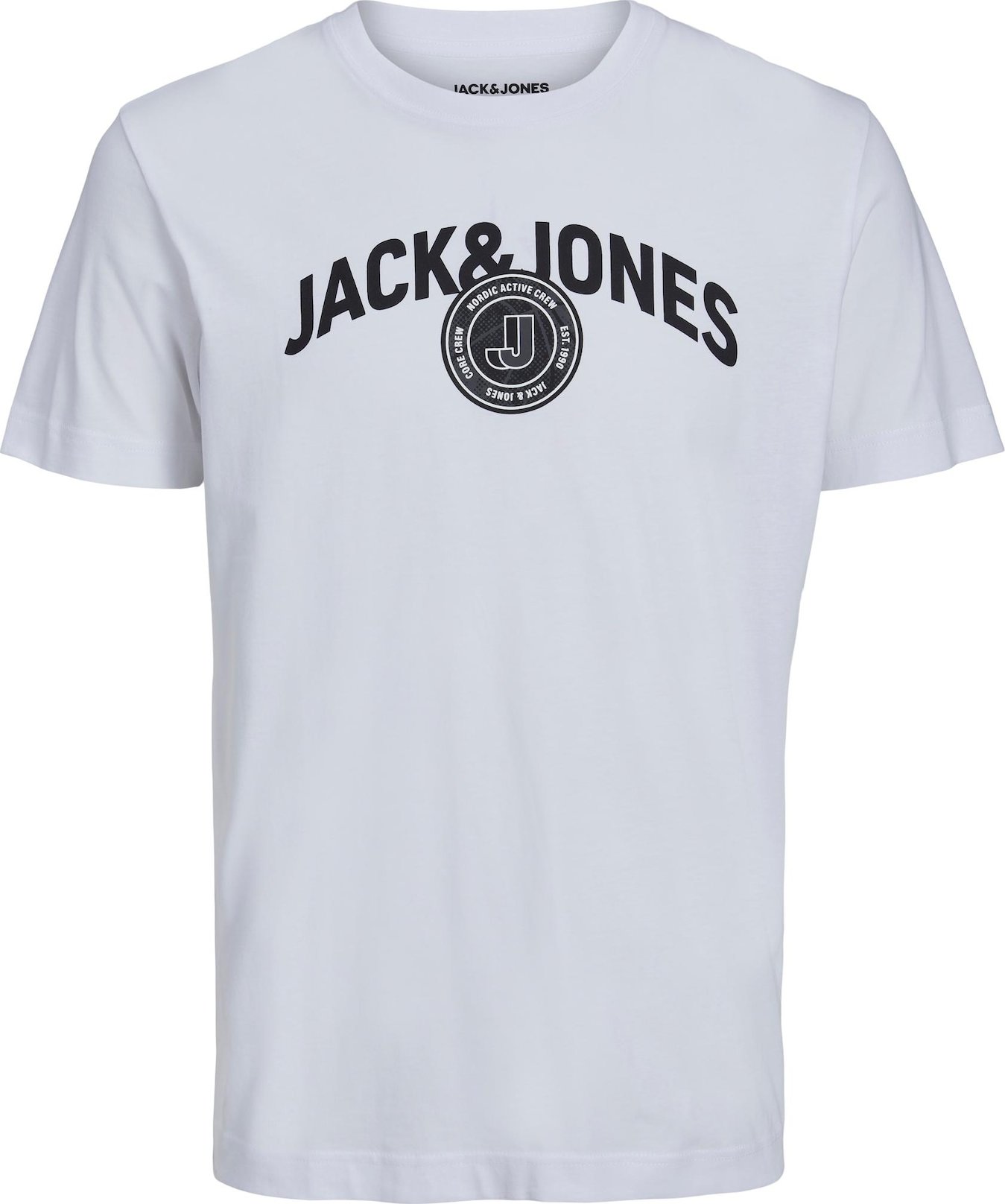 JACK & JONES Tričko černá / bílá