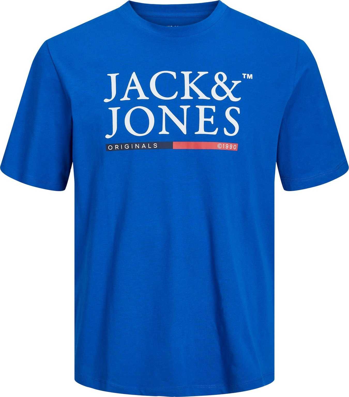 JACK & JONES Tričko 'Coddy' modrá / námořnická modř / červená / bílá