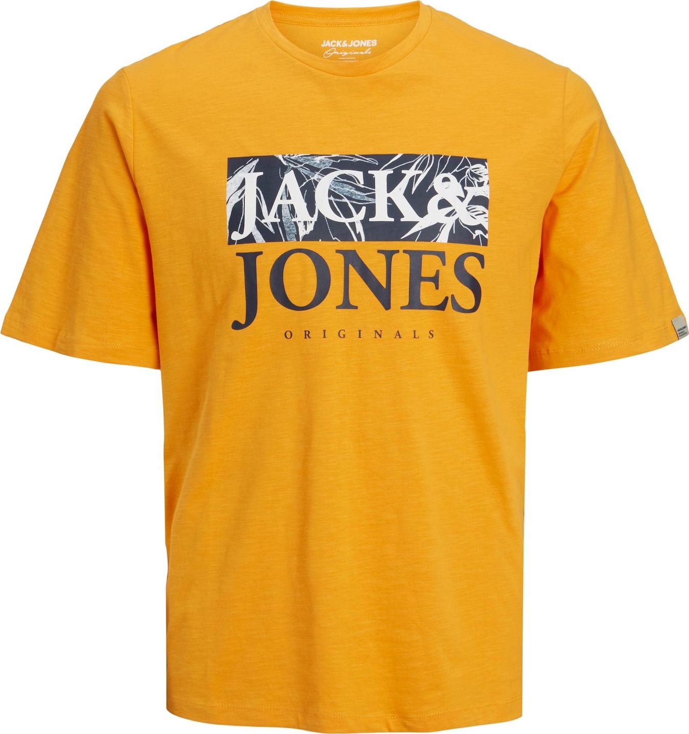 JACK & JONES Tričko 'CRAYON' oranžová / černá / bílá