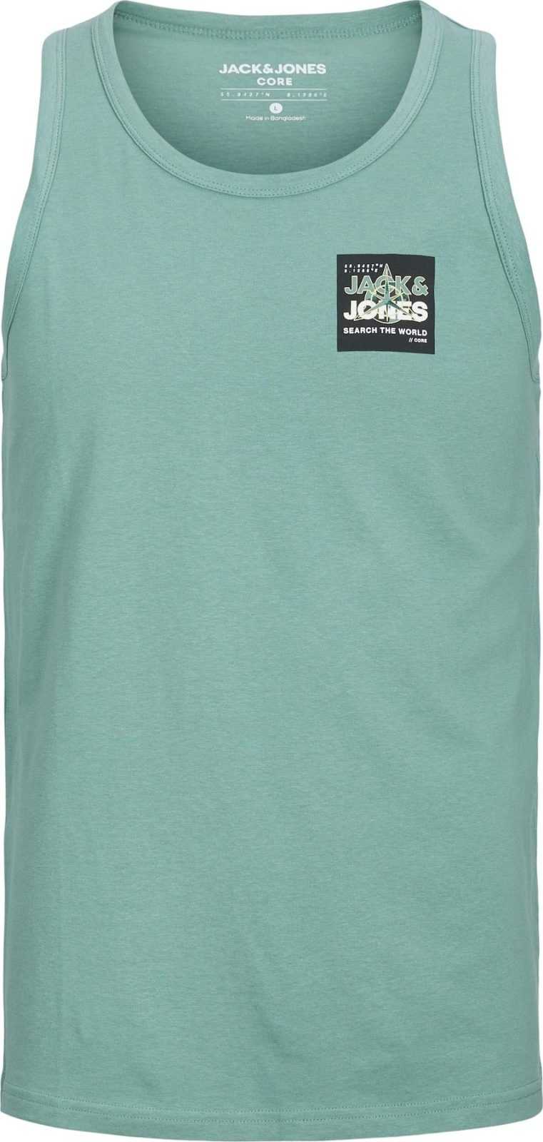 JACK & JONES Tričko 'HUNT' opálová / tmavě modrá / bílá