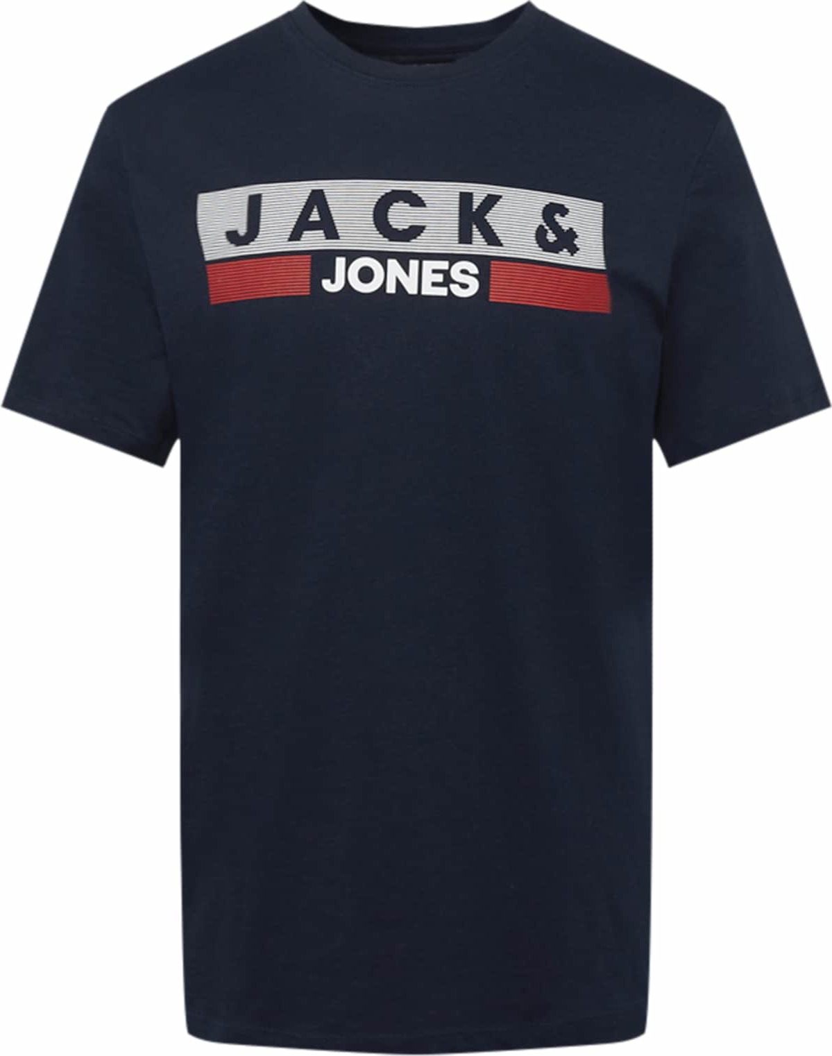 JACK & JONES Tričko námořnická modř / jasně červená / bílá