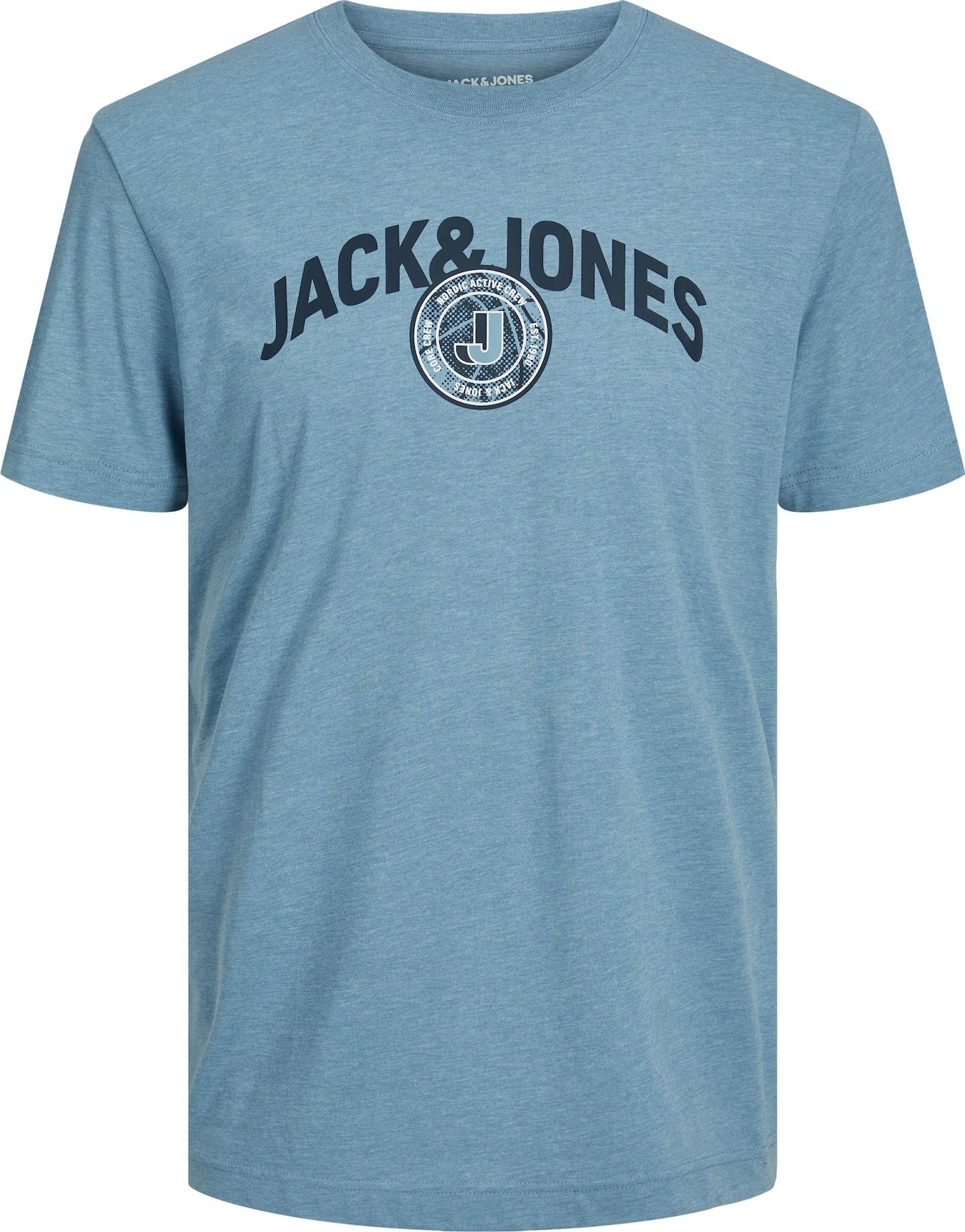 JACK & JONES Tričko 'OUNCE' námořnická modř / kouřově modrá / bílá