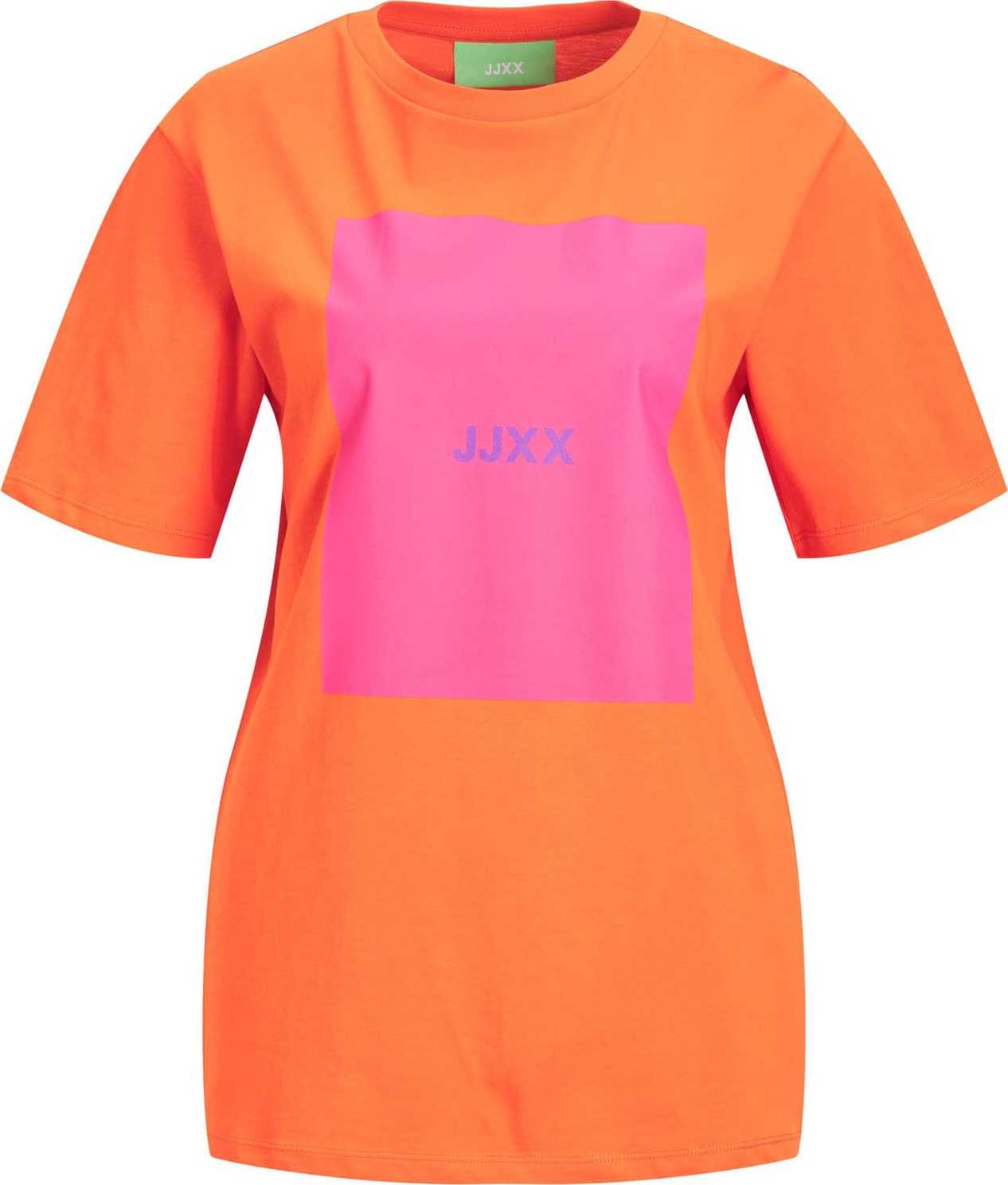 JJXX Tričko 'Amber' fialová / oranžová / pink