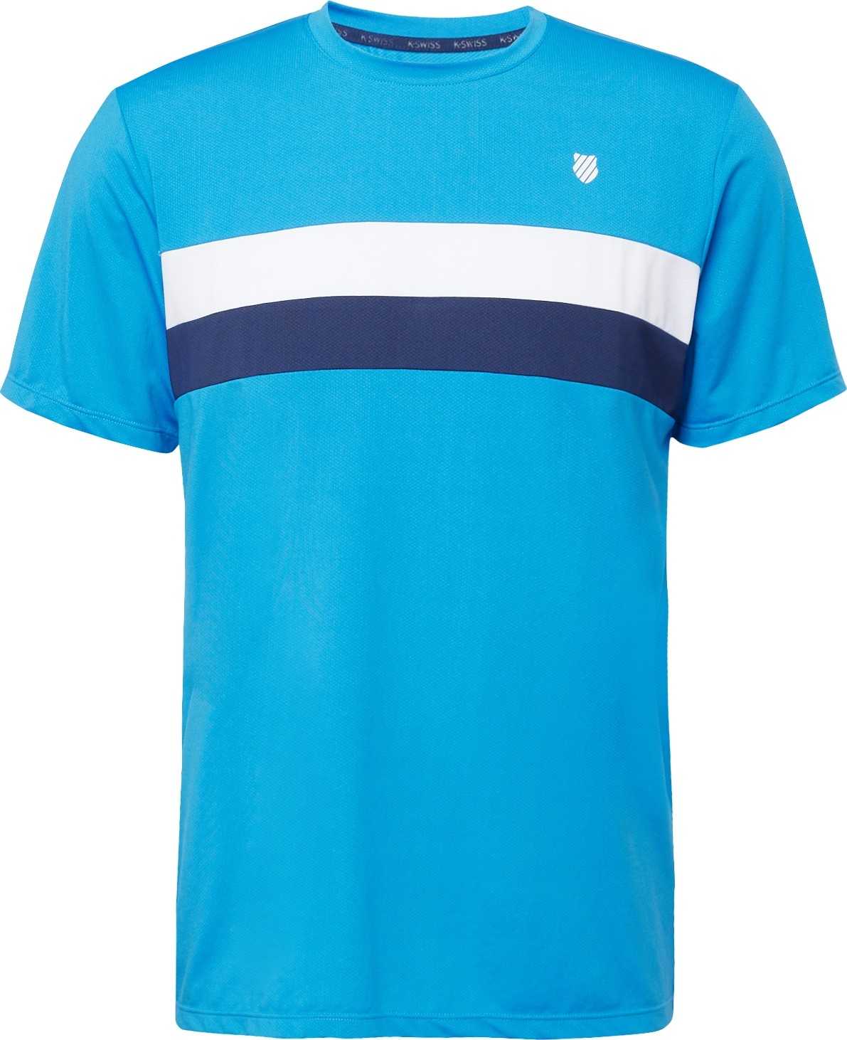 K-Swiss Performance Funkční tričko 'CORE TEAM' námořnická modř / tyrkysová / bílá