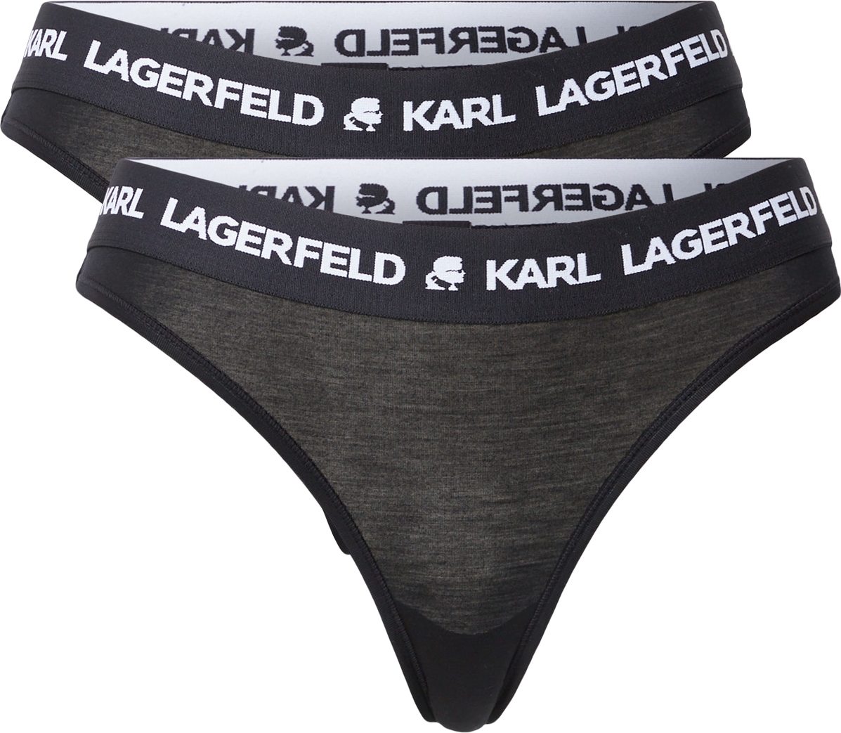 Karl Lagerfeld Tanga černá / bílá