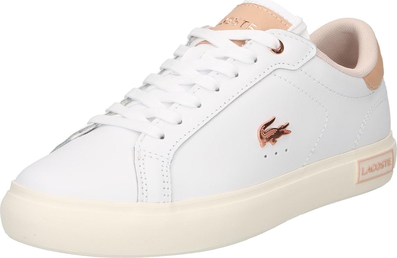 LACOSTE Tenisky 'Powercourt' cappuccino / bílá