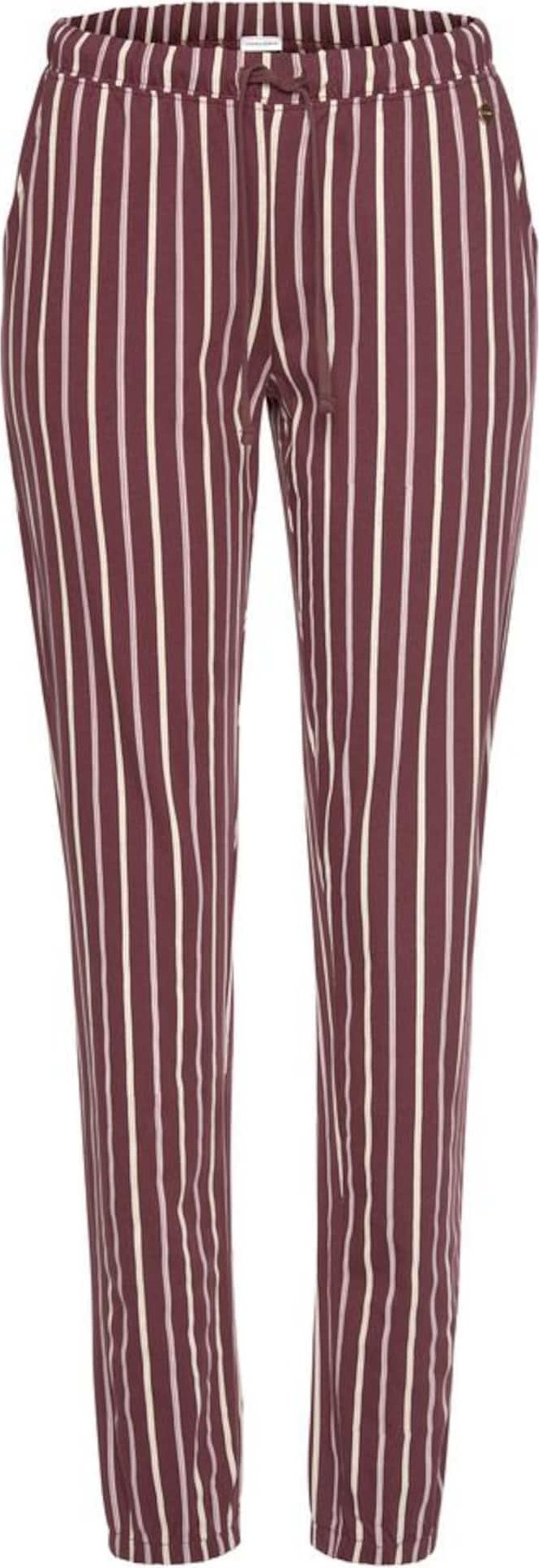 LASCANA Pyžamové kalhoty béžová / bordó