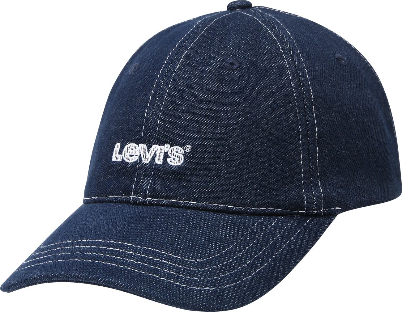 LEVI'S Čepice tmavě modrá / bílá