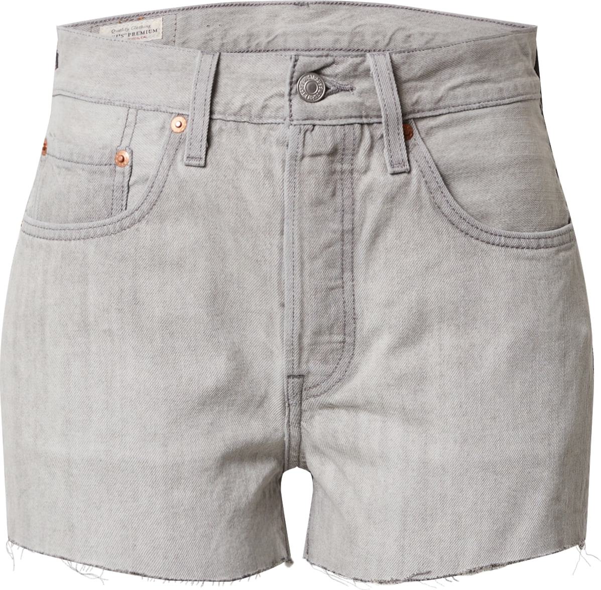 LEVI'S Džíny '501® HIGH RISE SHORT' šedá džínová