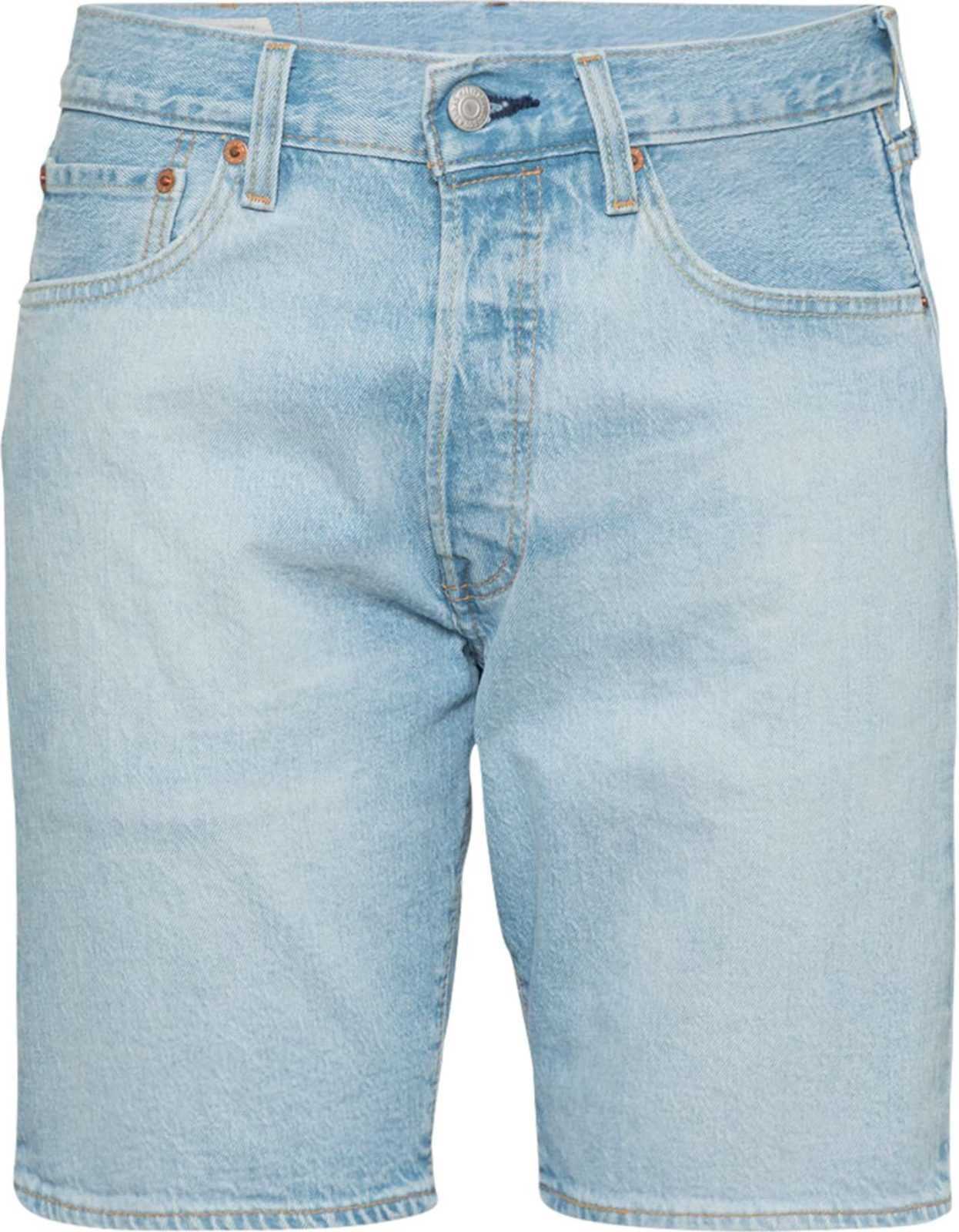 LEVI'S Džíny '501® HEMMED SHORT LIGHT INDIGO - WORN IN' modrá džínovina