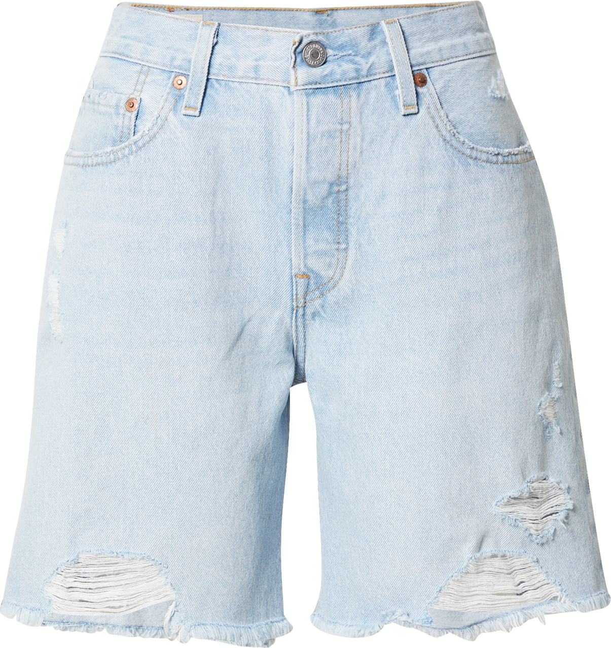 LEVI'S Džíny '501®90S SHORT LIGHT INDIGO - WORN IN' světlemodrá