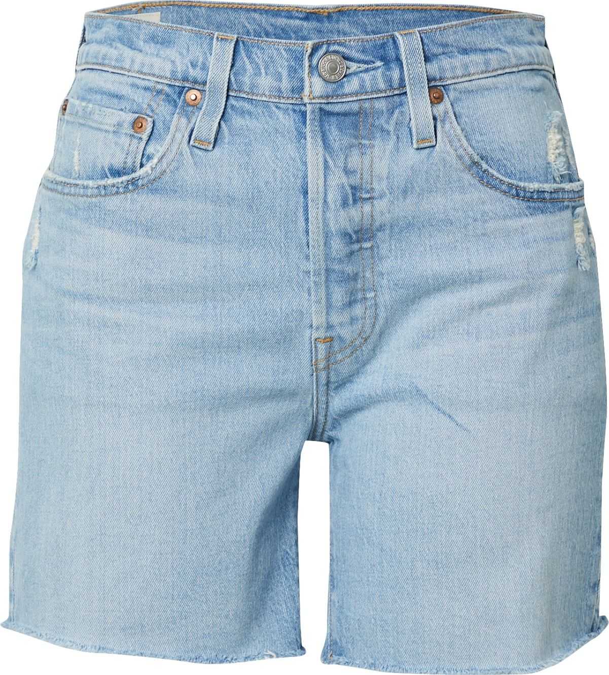 LEVI'S Džíny '501® MID THIGH SHORT LIGHT INDIGO - WORN IN' světlemodrá