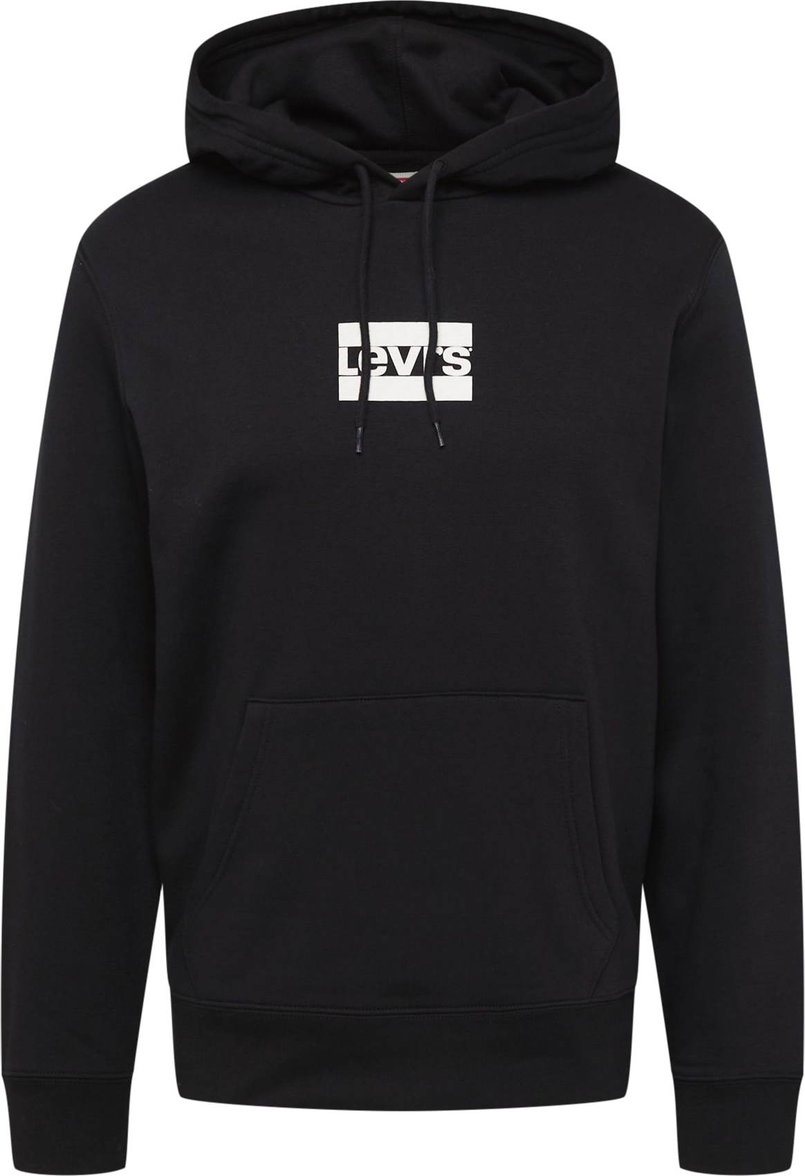 LEVI'S Mikina 'LSE_T3 GRAPHIC HOODIE BLACKS' černá / bílá