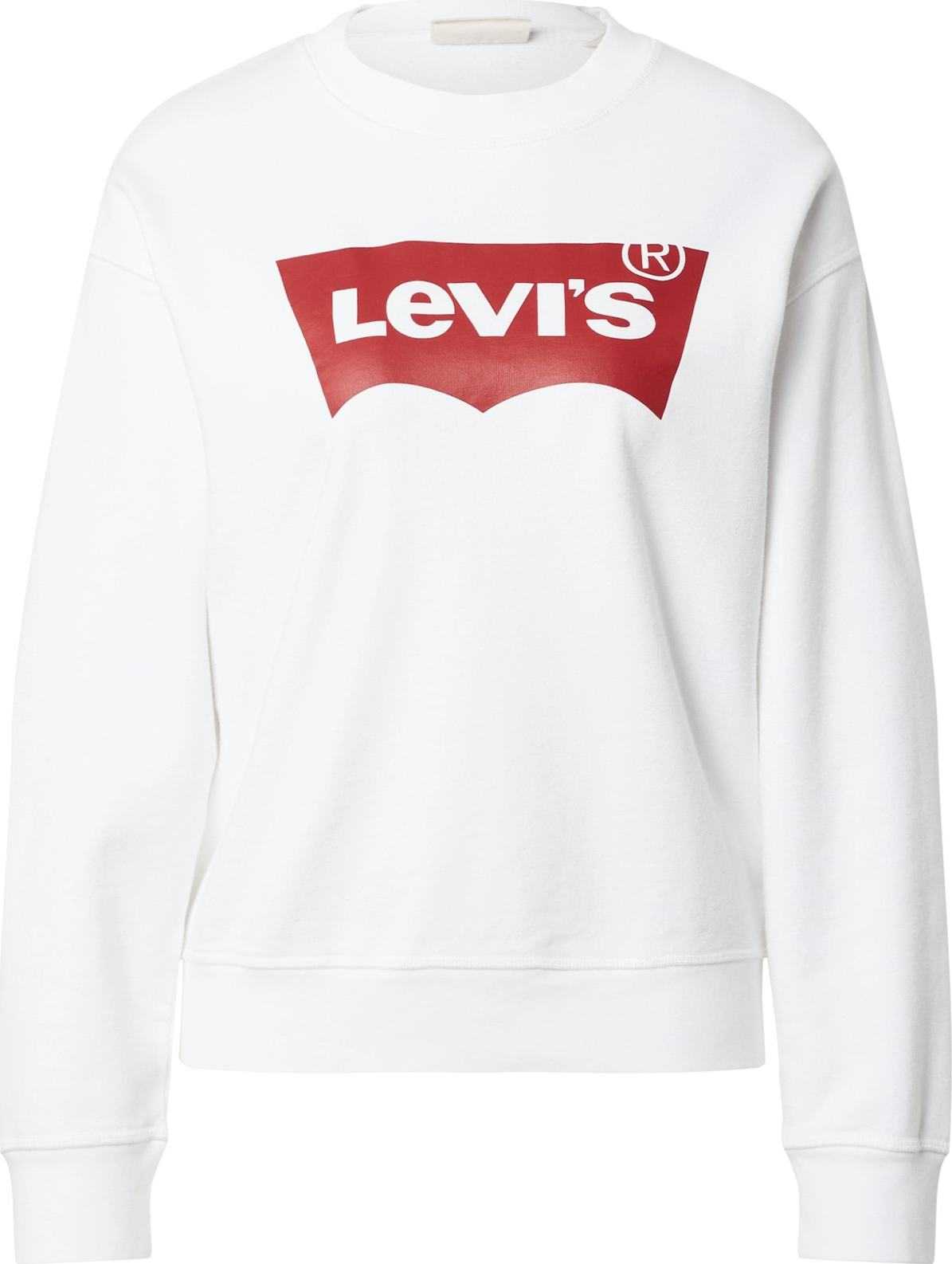 LEVI'S Mikina 'GRAPHIC STANDARD CREW NEUTRALS' tmavě červená / bílá