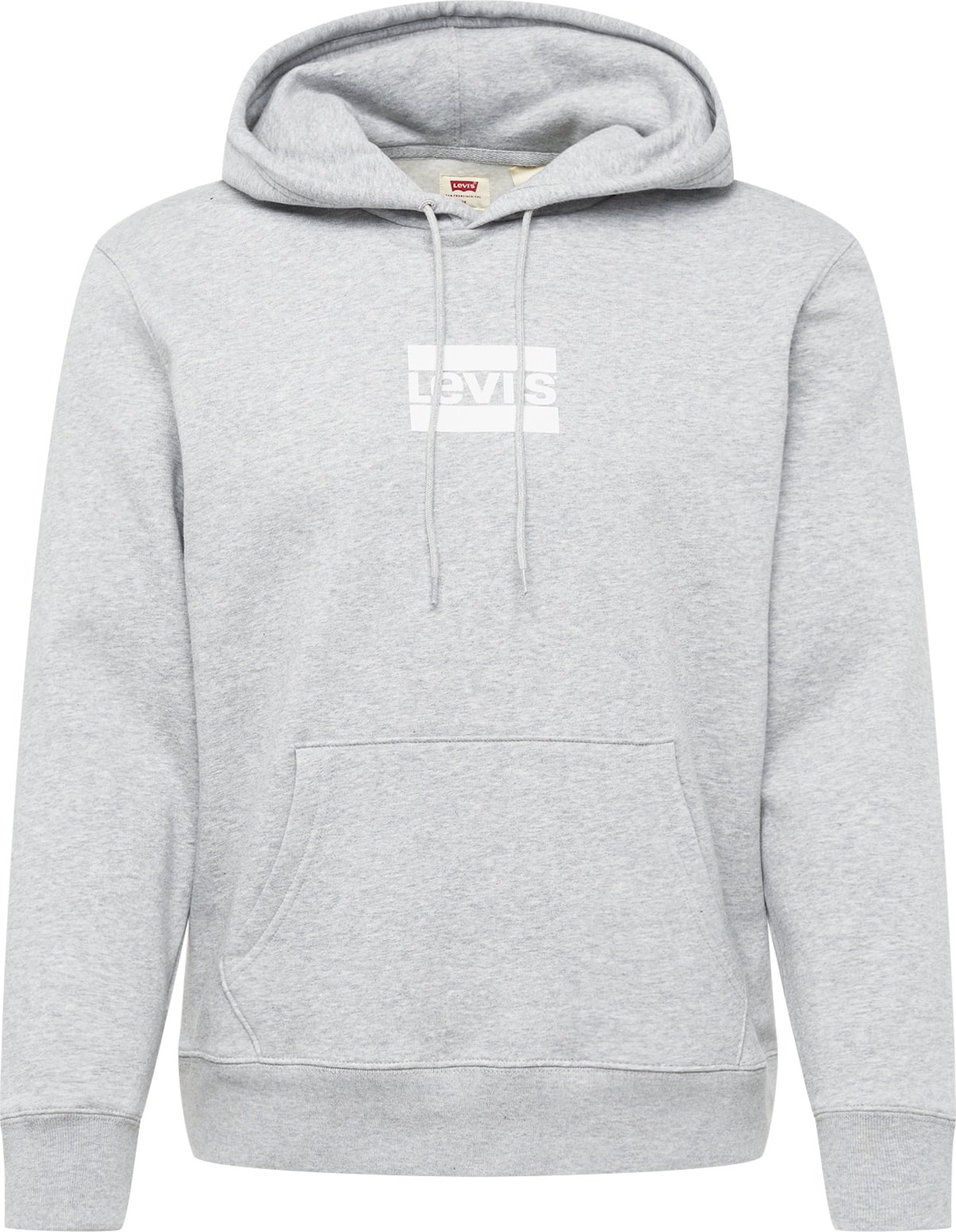 LEVI'S Mikina 'LSE_T3 GRAPHIC HOODIE GREYS' šedý melír / bílá