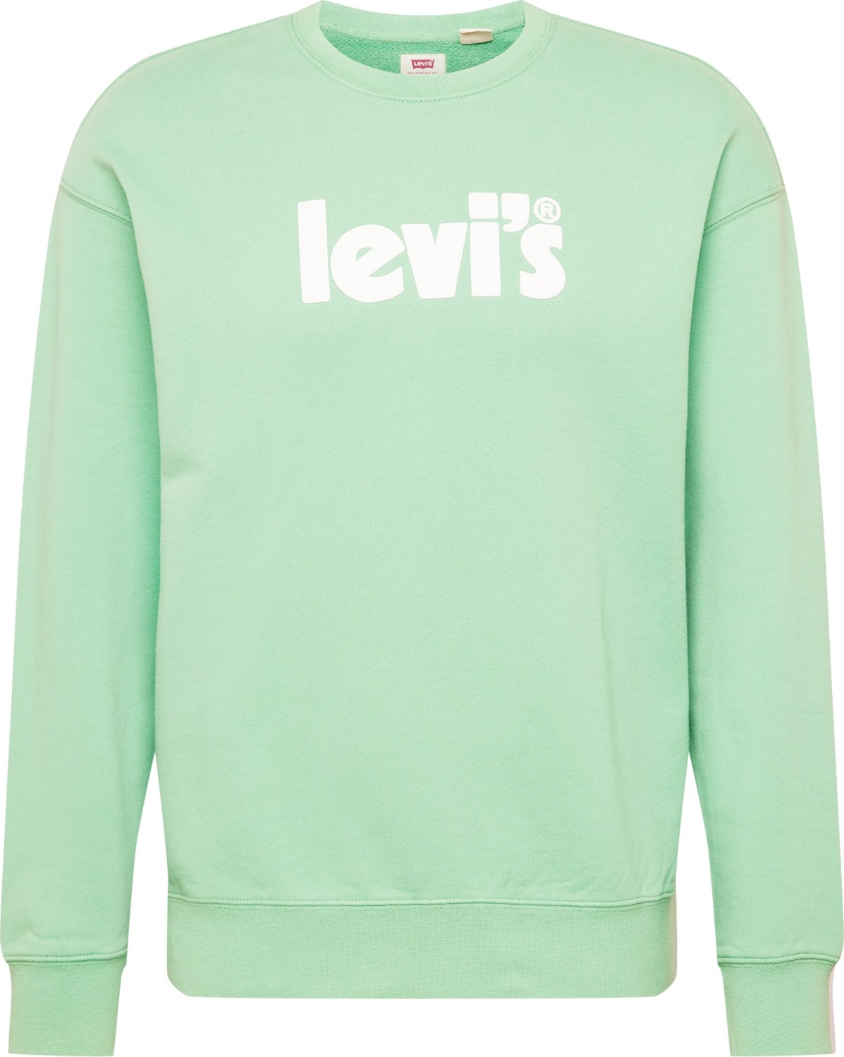 LEVI'S Mikina 'RELAXD GRAPHIC CREW GREENS' mátová / bílá