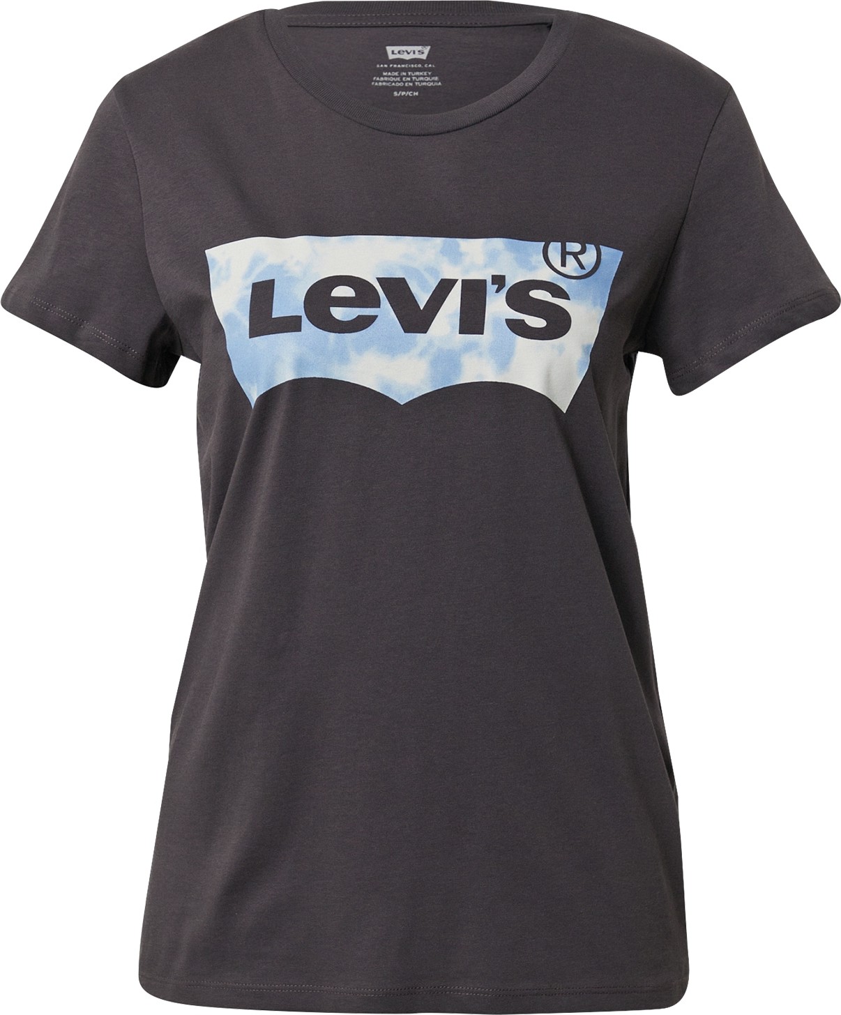 LEVI'S Tričko 'THE PERFECT TEE BLACKS' nebeská modř / černá / bílá