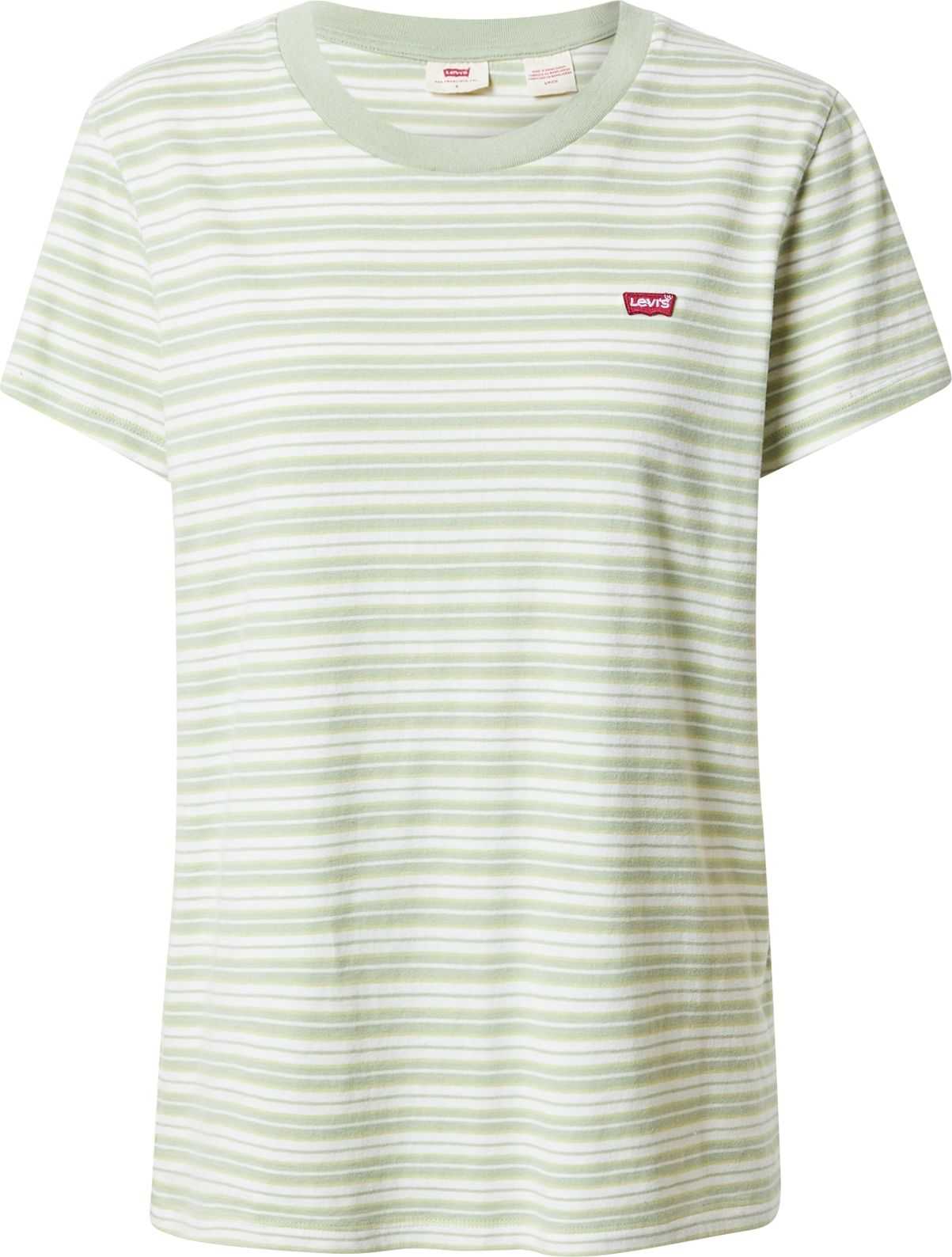 LEVI'S Tričko 'PERFECT TEE GREENS' jablko / bílá