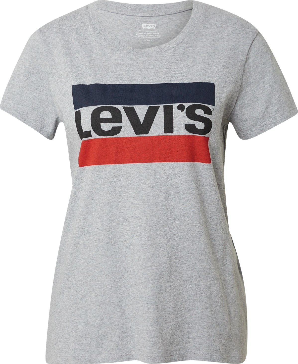 LEVI'S Tričko 'THE PERFECT TEE GREYS' námořnická modř / šedá / červená