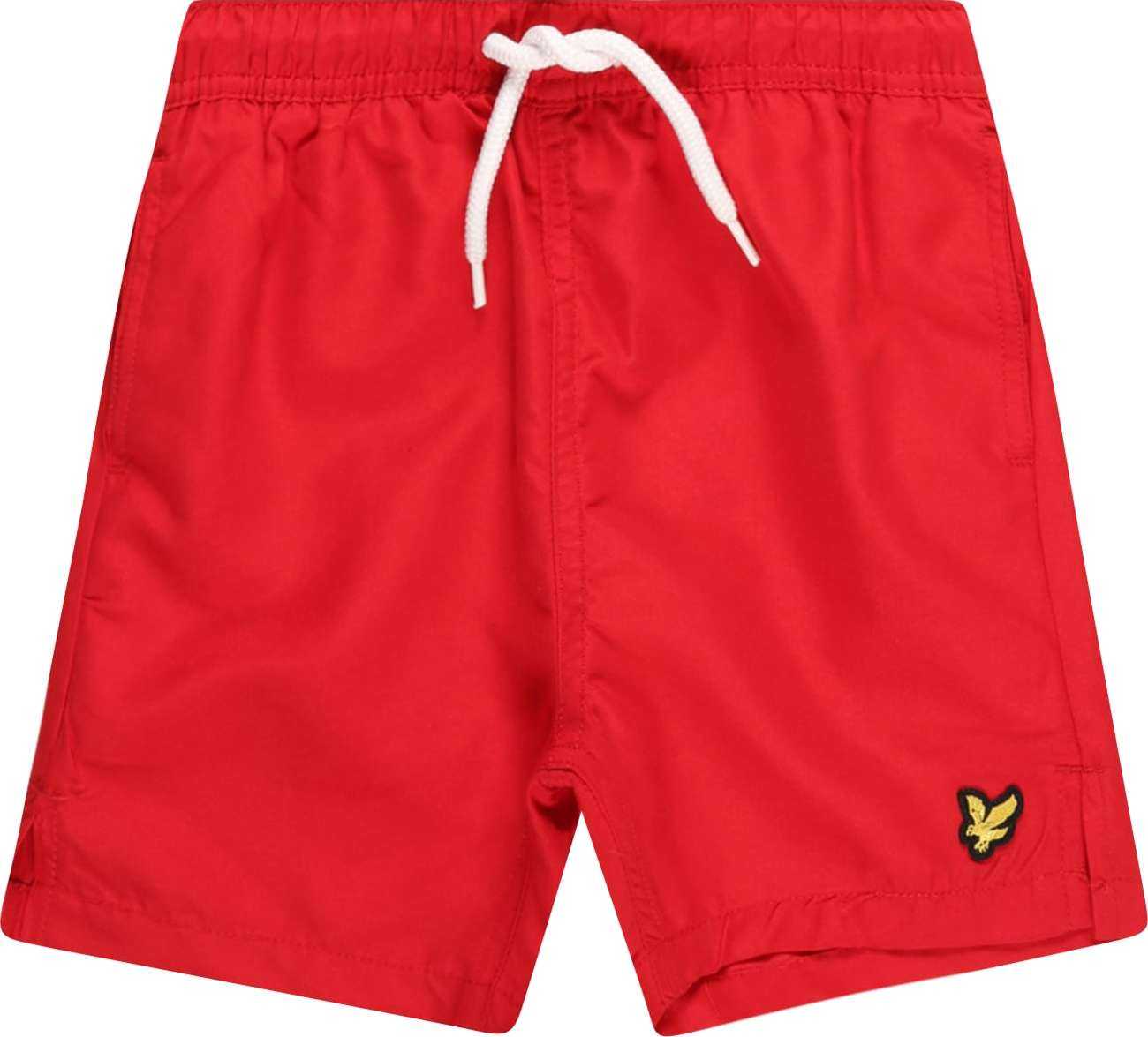 Lyle & Scott Plavecké šortky žlutá / červená / černá