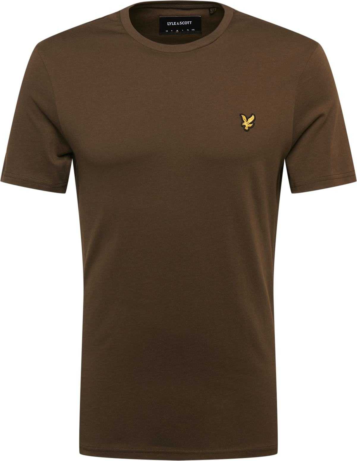 Lyle & Scott Tričko umbra / žlutá / černá