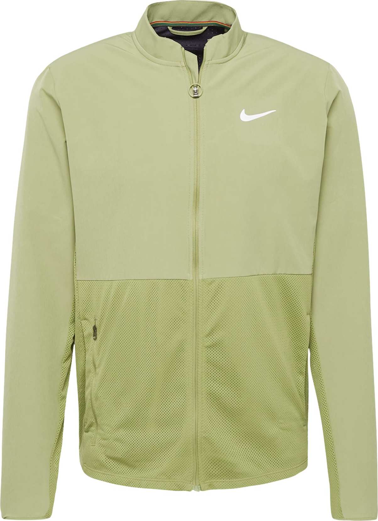 NIKE Sportovní bunda světle zelená / bílá