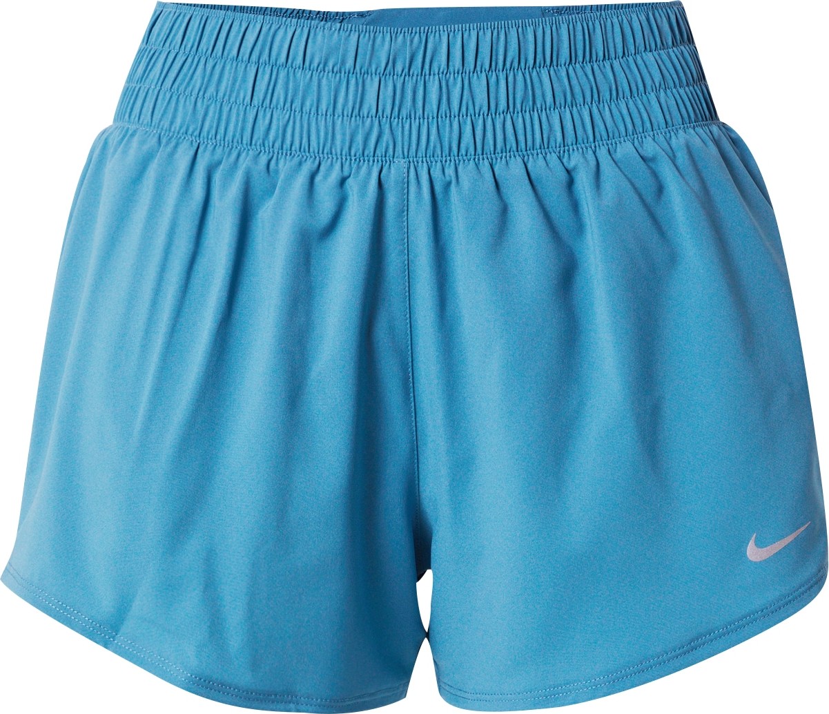 NIKE Sportovní kalhoty aqua modrá / bílá