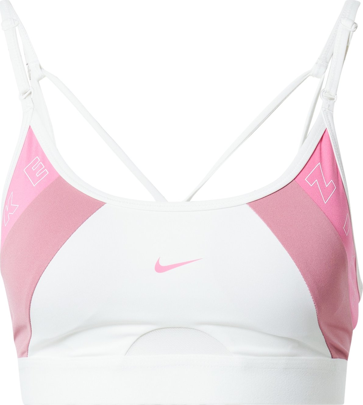 NIKE Sportovní podprsenka krémová / bobule / fuchsiová